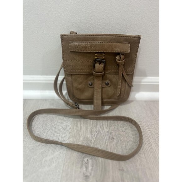 Sherpani Small Crossbody Bag Womens One Size Taupe Piper Faux Leather Purse - Picture 1 of 7